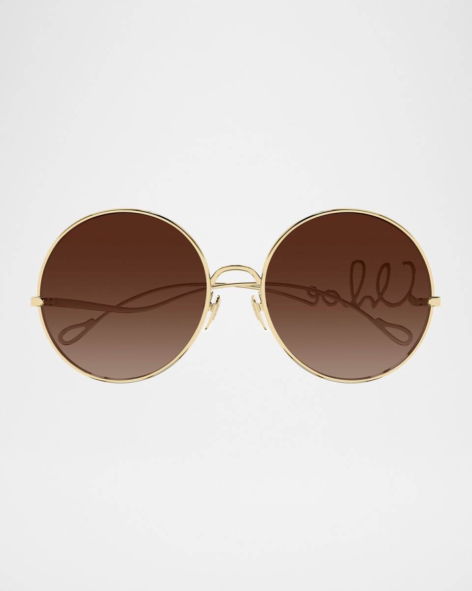 Chloe Iconic Round Metal Sunglasses